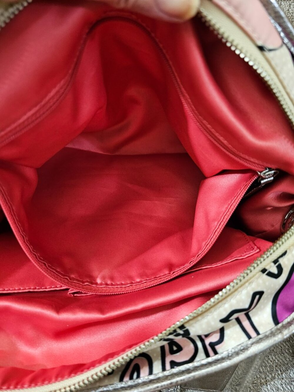 COACH Poppy 16308 Pop C Graffiti Pink Bow Satchel Crossbody Bag- 4 Hangtags! - Picture 12 of 16